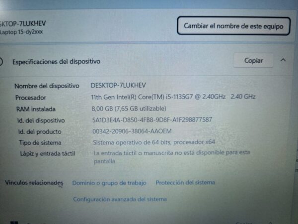 Notebook HP  I5 11vaGen - Imagen 2
